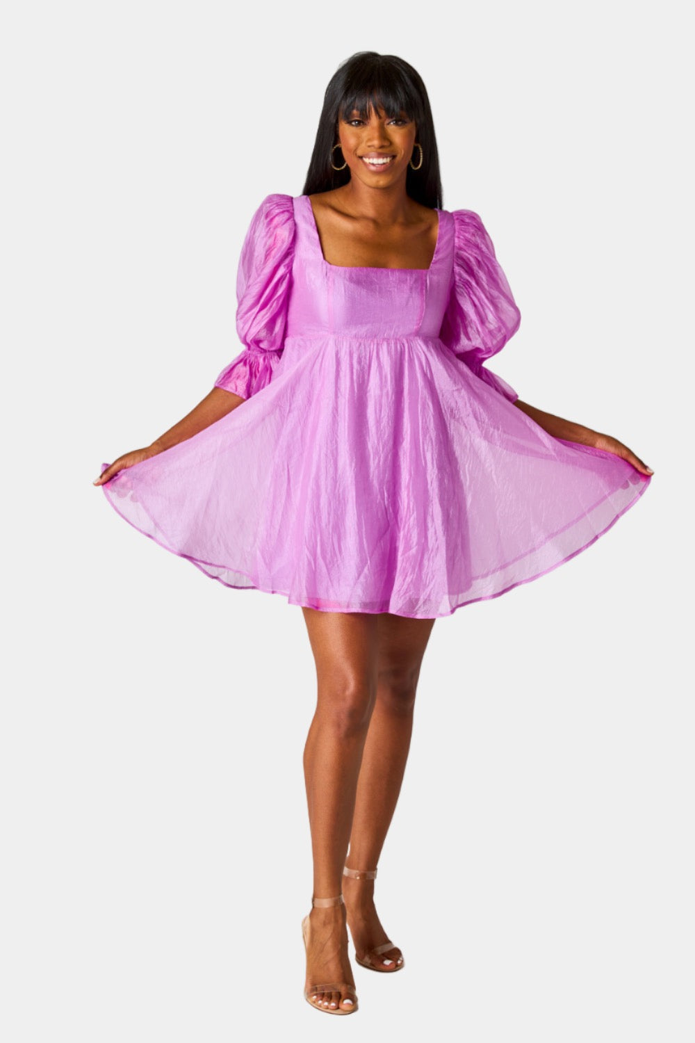 purple babydoll dress